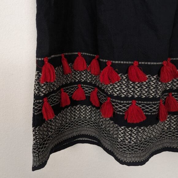 Piper Perth Black & Red Tassel Off the Shoulder Dress - Picture 5 of 7